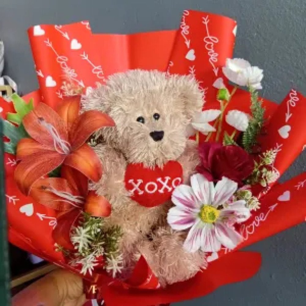 No. 24 | Teddy Bouquet – ช่อตุ๊กตาดอกไม้ประดิษฐ์