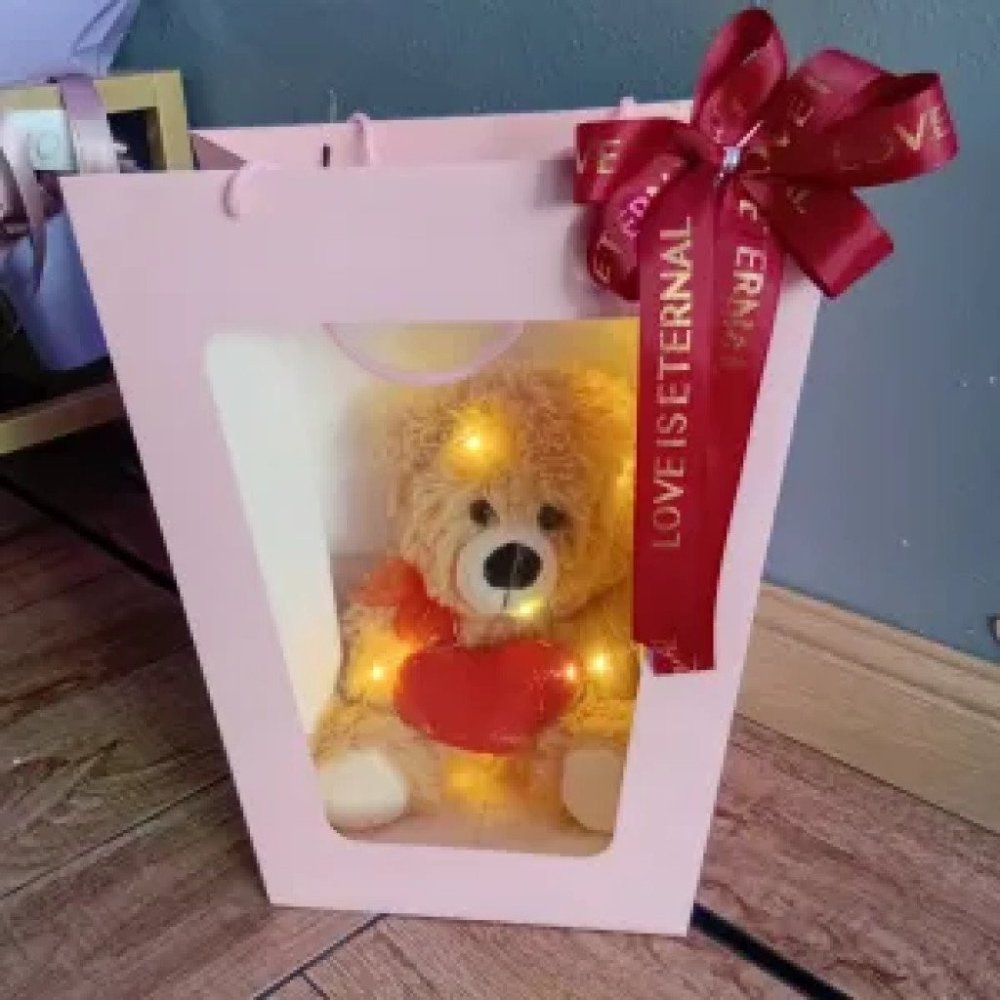 No. 25 | Teddy Bear in Bag with Light – ตุ๊กตาในถุงกระดาษพร้อมไฟ