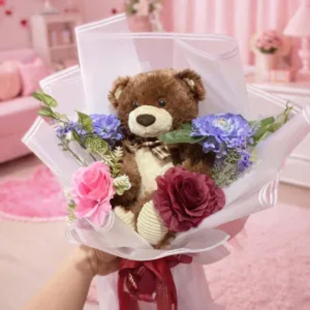 7 ช่อตุ๊กตาหมี Teddy bears with light