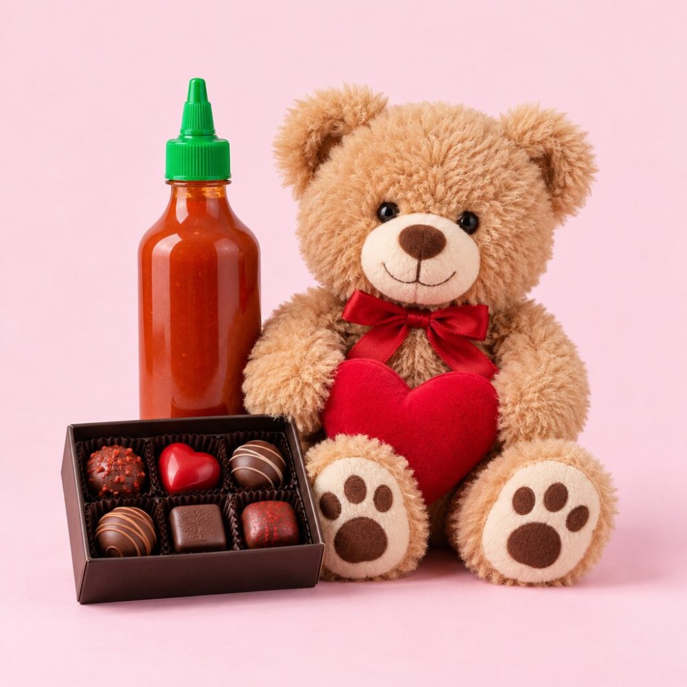 Sriracha Chocolate & Teddy Plush Toy Figure Set