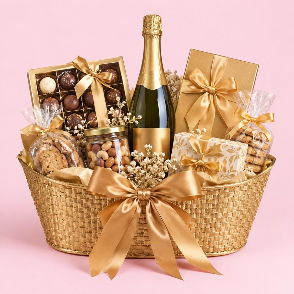 Celebration Hamper | Sparkling Gold Gift Basket