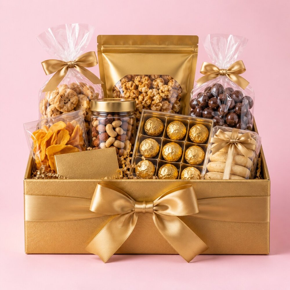 Golden Imported Treats Crate | Golden Snack Box - Gift Set