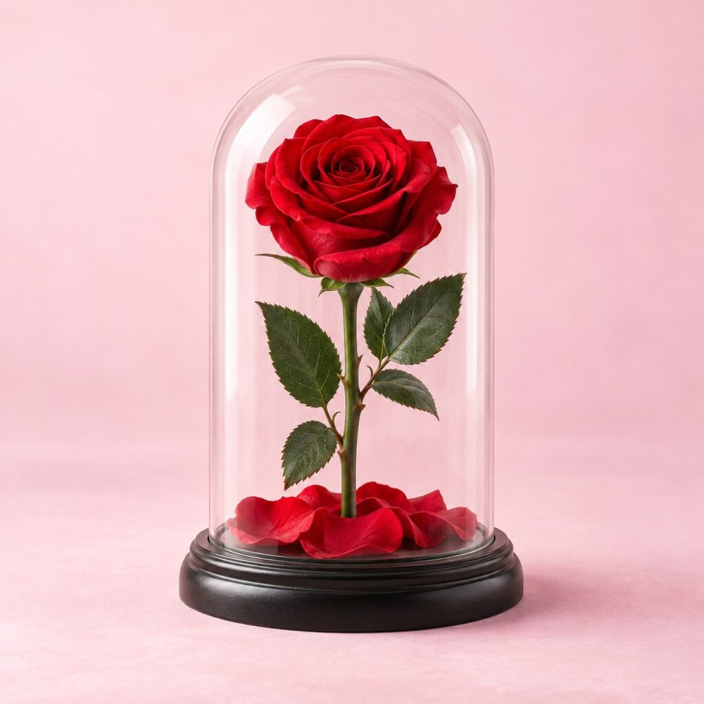 Sriracha Rose Dome Figure | Collectible Statue - Red