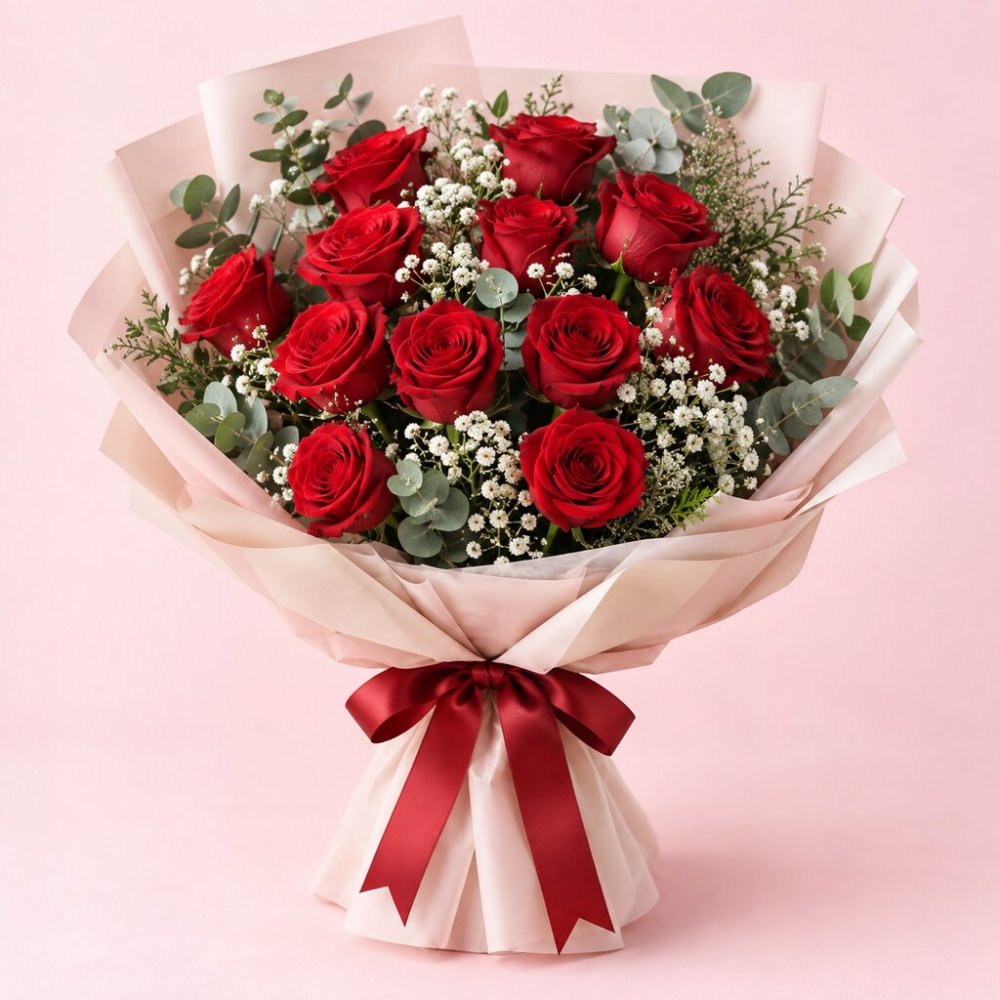 Premium Rose Flower Arrangement Bouquet - Rayong