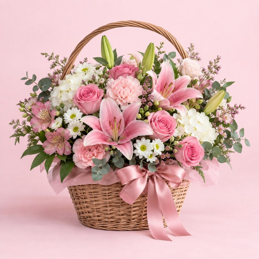 Rayong Flower Basket | Decorative Floral Arrangement