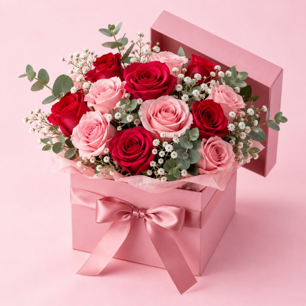 Rose Surprise Gift Box | Flower Arrangement Rayong - Home