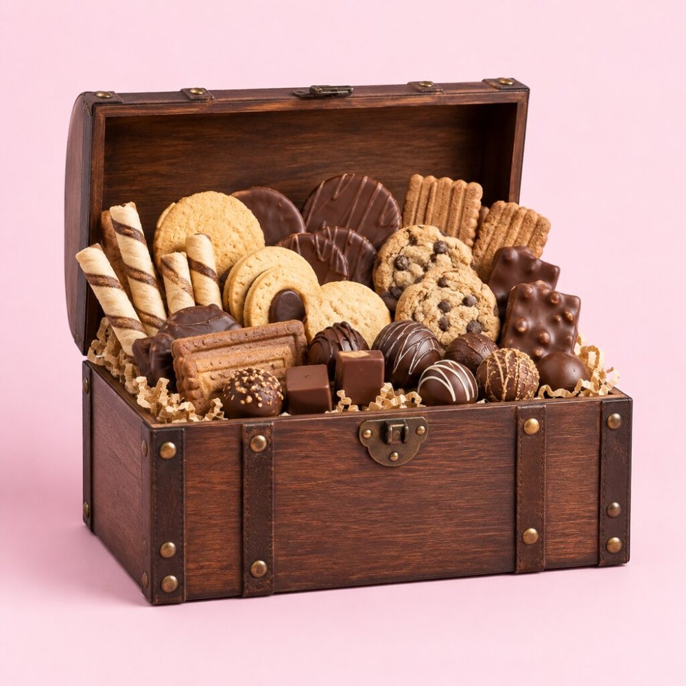 Chocolate & Biscuit Gift Chest | Premium Biscuit & Chocolate Chest
