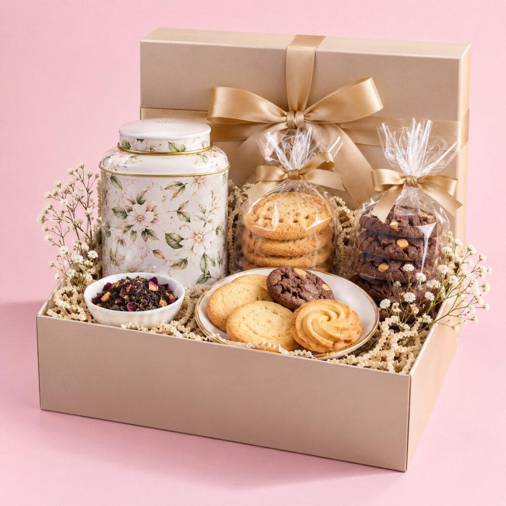 Luxury Tea and Cookies Gift Box - Imported Gourmet Set
