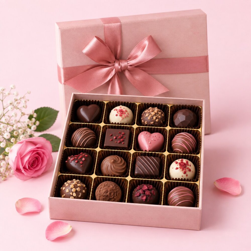 Chocolate Romance Pastel Box | Gourmet Chocolate Gift Set
