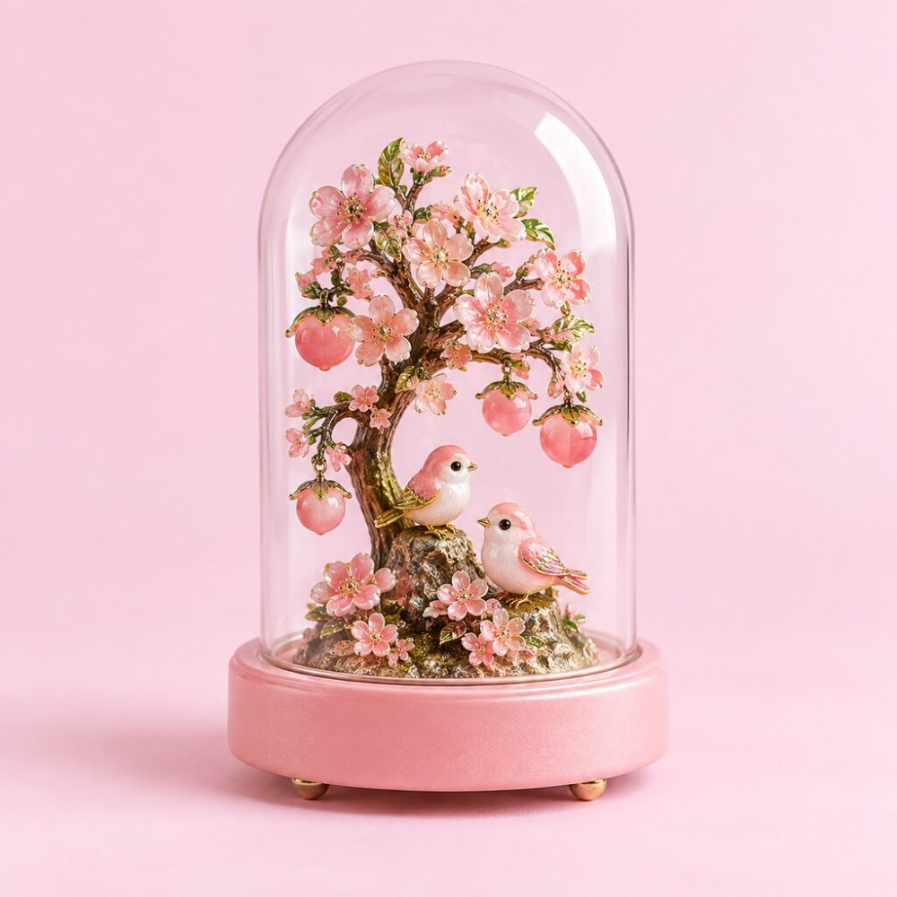 Celebration Dome Pink Orchard | Decorative Figurine - Pink