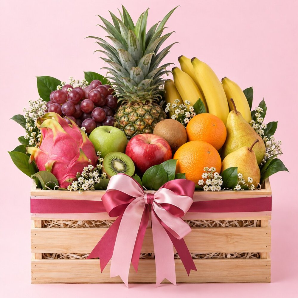 Fruit Harmony Crate - Seasonal Fresh Fruit Gift Basket - Home #5661