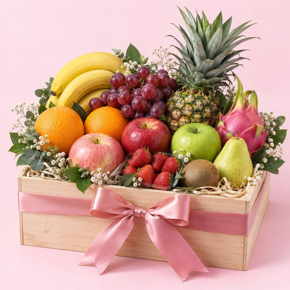 Orchard Harmony Fresh Fruit Box | Gourmet Gift Set - Home - REF-5668