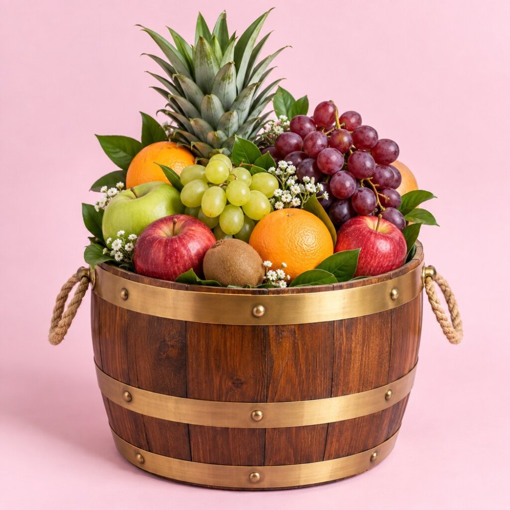 Fruit Barrel | Luxury Imported Decorative Container - Home - REF-5676