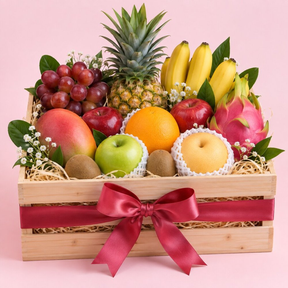 Seasonal Fruit Crate | Luxury Gift Basket - Fresh Produce - Home #5693