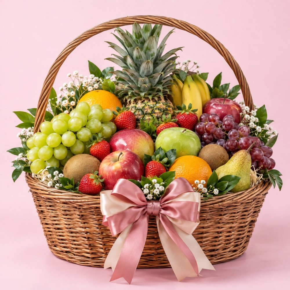 Deluxe Mixed Fruit Hamper | Deluxe Gift Basket - Fresh Fruit