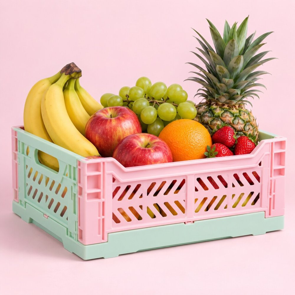 Fruit Crate | Pastel Freshness Storage Basket - Pastel - Home #5715