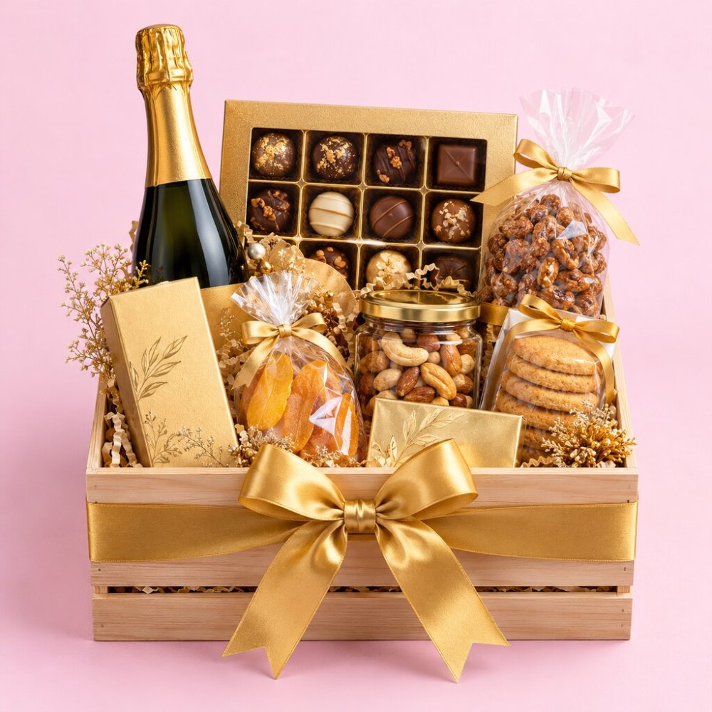 Snack Crate | Golden Celebration Gift Box - Gourmet Set