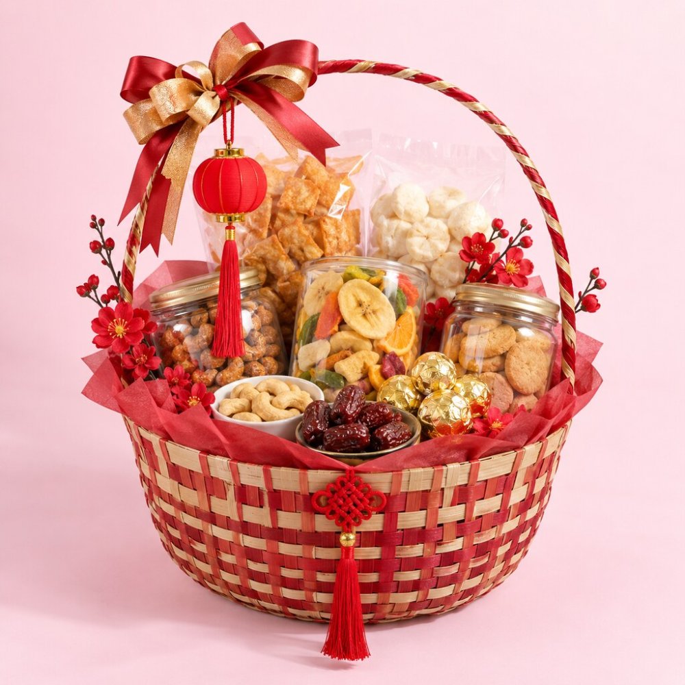 Snack Basket | Lucky Lantern Snack Basket - Gourmet Treats