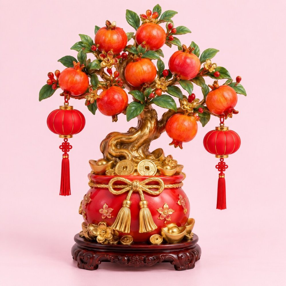 Red Lantern Fruit Celebration Statue | Collectible Figure