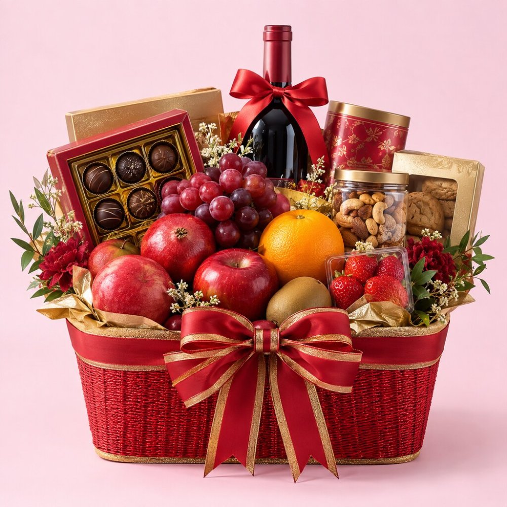 Imperial Red & Gold Hamper | Luxury Gift Basket