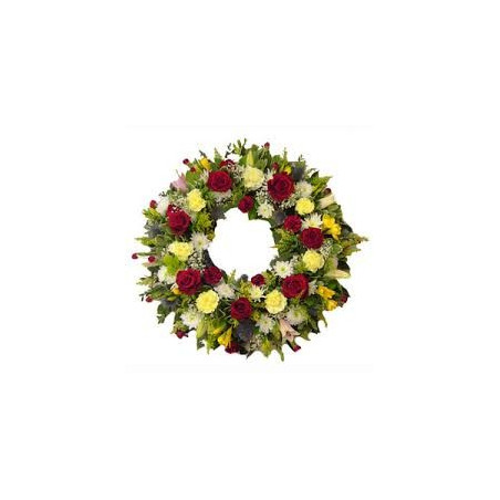 Sympathy Flowers Wreath 08 - 1 Sympathy Flowers Wreath 08 | お悔やみを今日送る愛する人を敬うために、私たちのSympathy Flowers Wreath 08をお選びください。困難な時期に心から