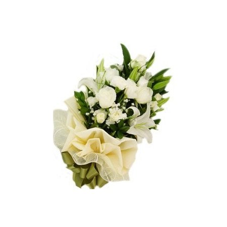 White Roses & Lilies Bouquet – Elegant Mixed Flower Gift in Pattaya White Roses & Lilies Bouquet – Elegant Mixed Flower Gift in 