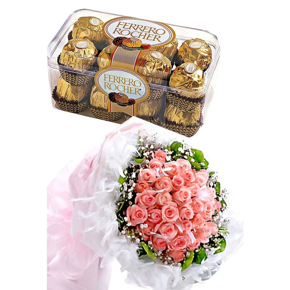 Rosa roser og Ferrero Rocher