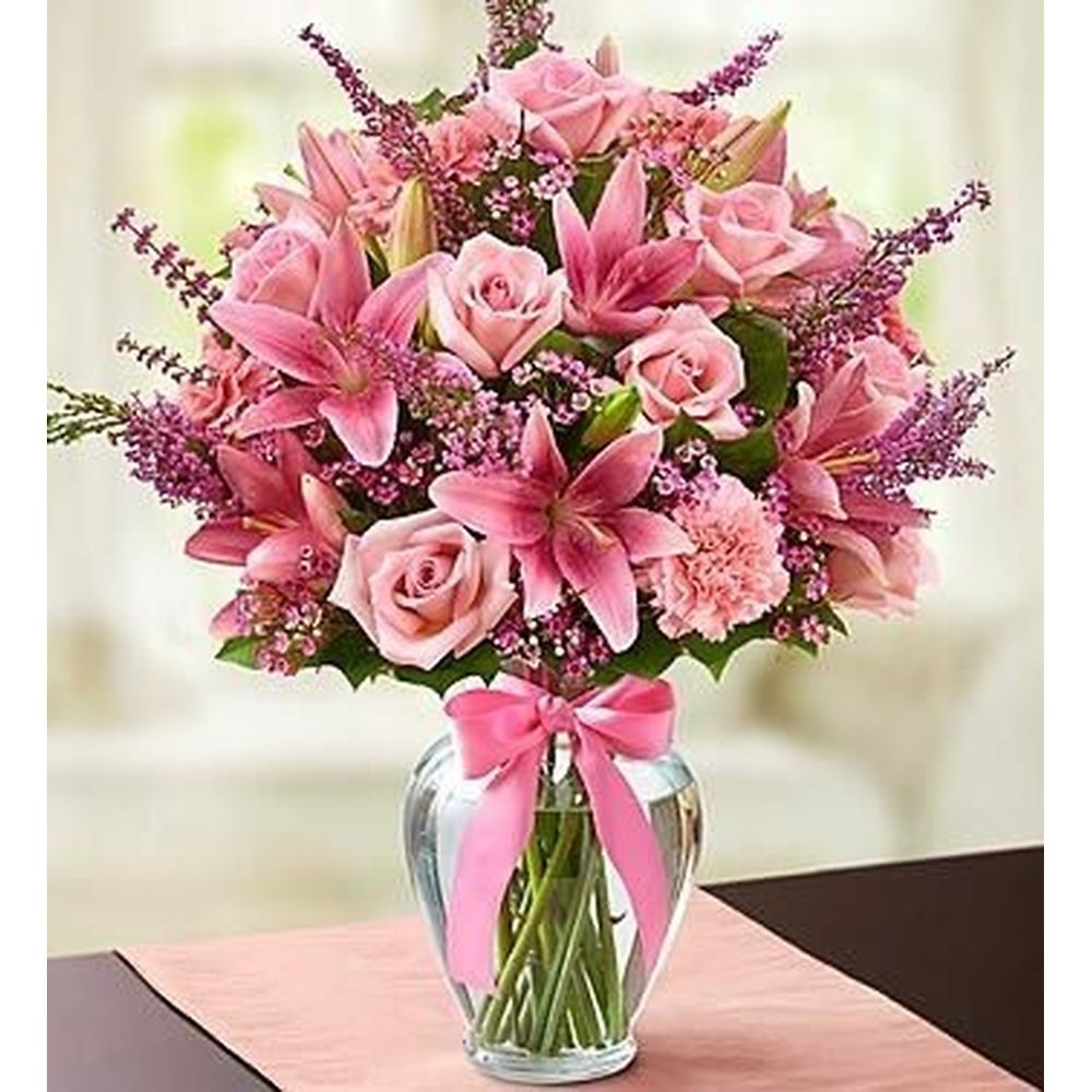 Pink and purple floral bouquet