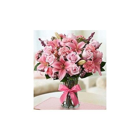 FLOWER MIX ROSE FULL PINK COLORS