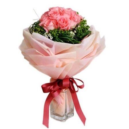Sweet Rose Bouquet – 20 Pink Roses in Pattaya Sweet Rose Bouquet – 20 Pink Roses in Pattaya