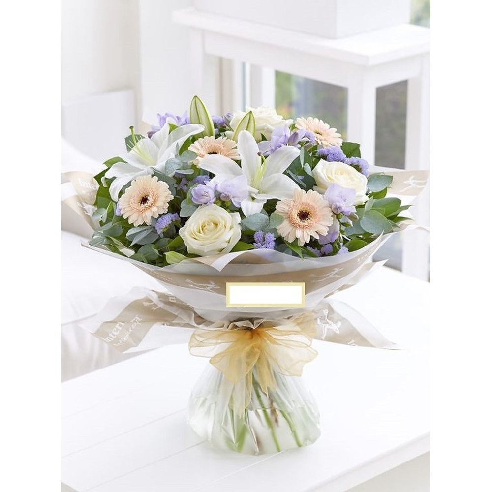 Pastel floral bouquet with lilies