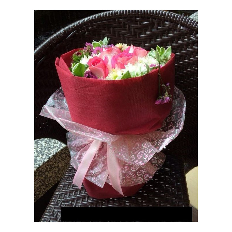  Pink Rose & Chrysanthemum Bouquet – Elegant Romantic Gift| delivery in Pattaya Bouquet of Flowers - Foto 1