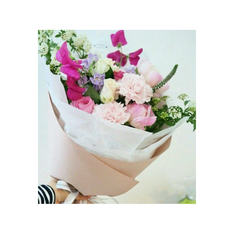  Pastel Harmony Bouquet – Elegant Roses & Carnations for Romantic Gifts| delivery in Pattaya Bouquet of Flowers - Foto 6