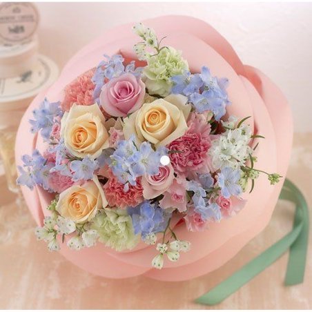 Pastel pink and carnation bouquet