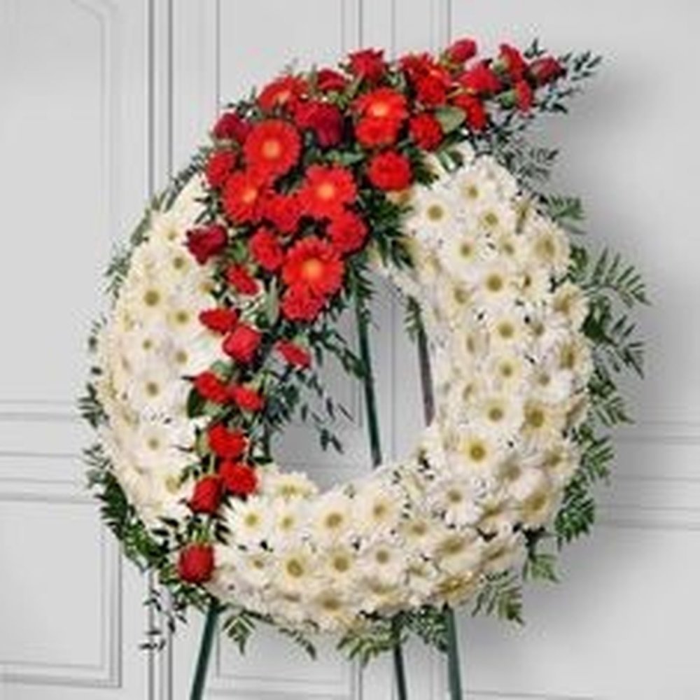 Corredor funerari vermell i blanc