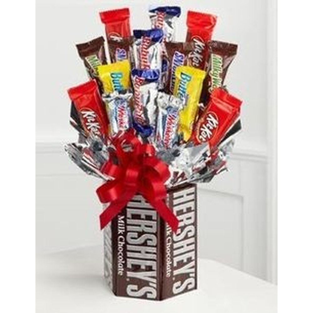 Hershey's chocolate bouquet gift arrangement