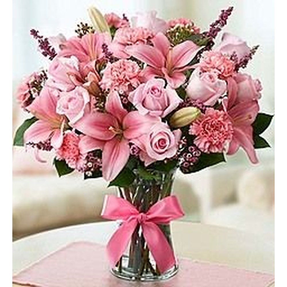 Ramo de lliris i roses roses