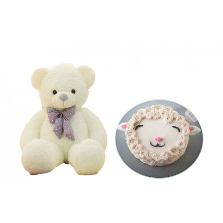 GET WELL GIFT FLOWERS WITH SMALL TEDDY BEAR 07