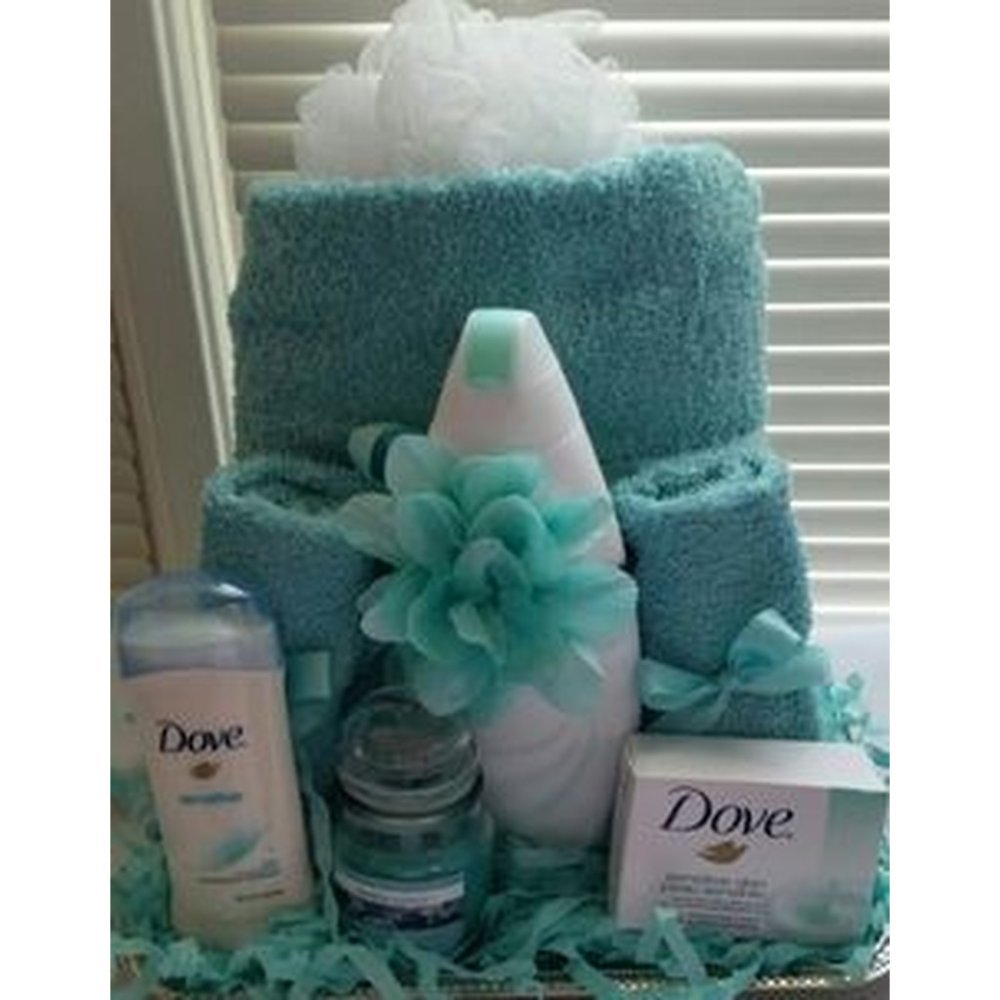 Turquoise Dove bathroom gift set