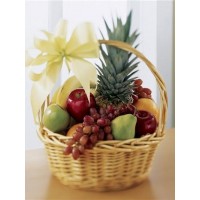 HOUSE WARMING GIFT FLOWERS WITH FRUIT BASKET AND VEGETABLE 12