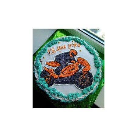  Premium Motorcycle Birthday Cake – 1800g for 5 Persons | GiftPattaya Cakes - Foto 1