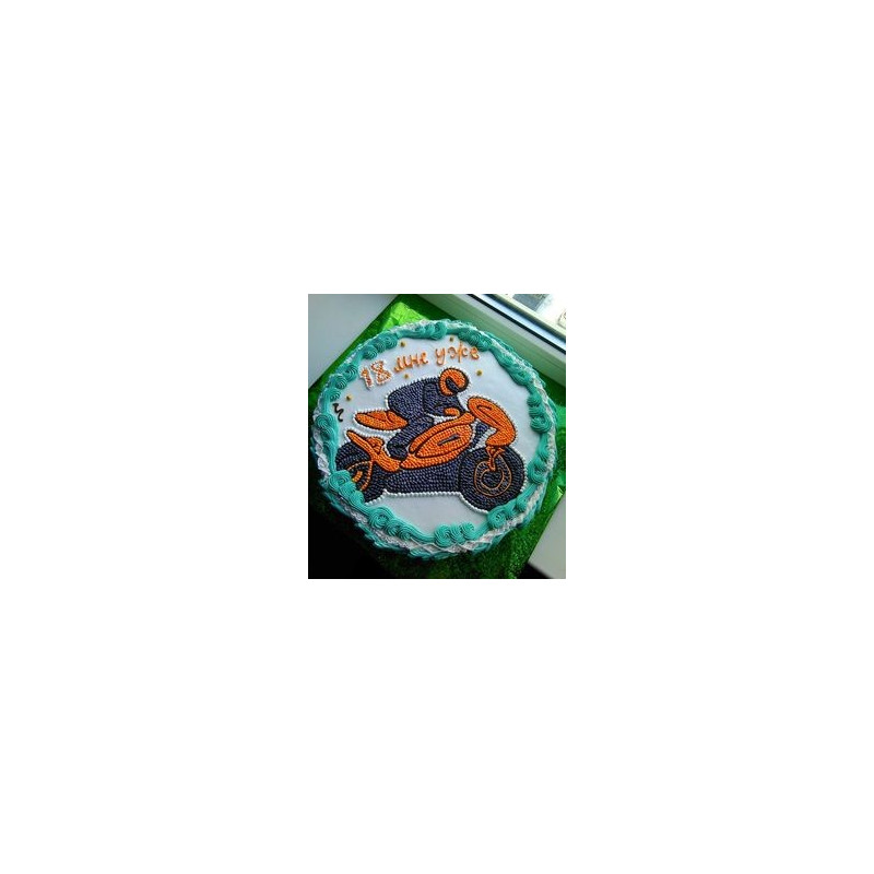  Premium Motorcycle Birthday Cake – 1800g for 5 Persons | GiftPattaya Cakes - Foto 1