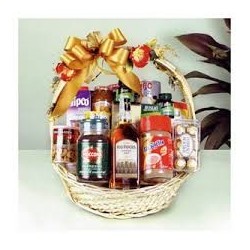 HOUSE WARMING GIFT FLOWERS WITH FRUIT BASKET  22
