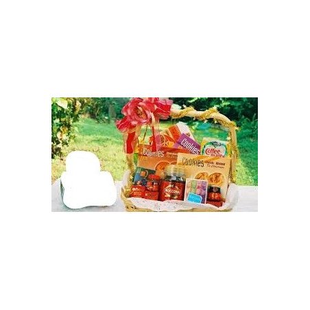 CONGRATULATIONS GIFT FLOWERS  WITH FRUIT BASKET 09