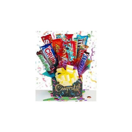 CONGRATULATIONS GIFT FLOWERS  WITH HAMPERS 21