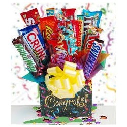 CONGRATULATIONS GIFT FLOWERS  WITH HAMPERS 21