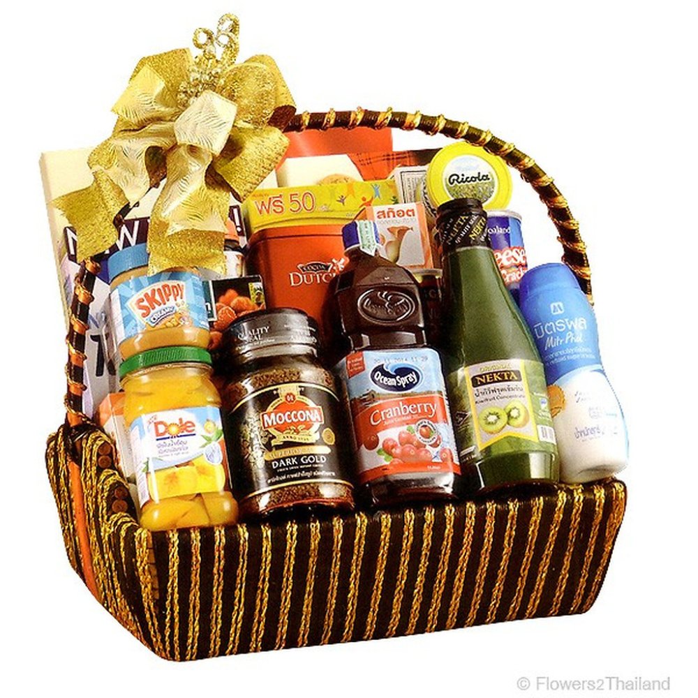 Cesta de agasallo de felicitacións gourmet