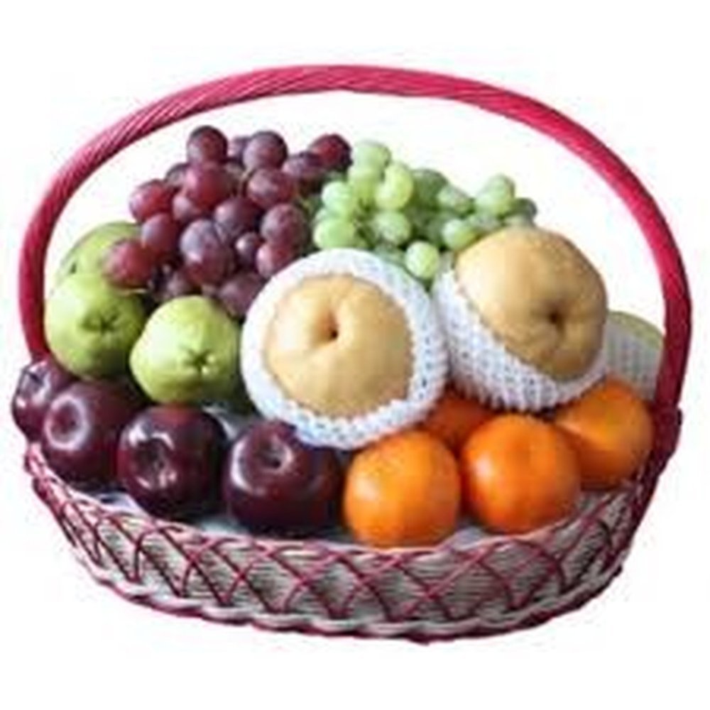 Cesta de regalo de fruta fresca premium