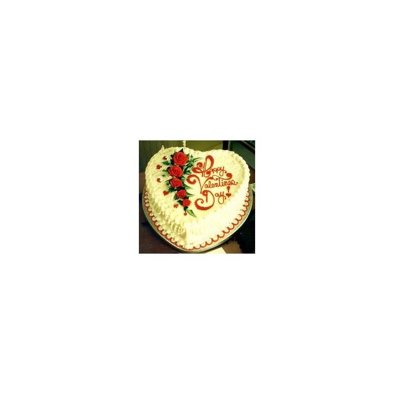 Heart Valentine’s Cake 5 Pounds (1800 g) – Happy Valentine’s Day Design Cakes - Foto 1