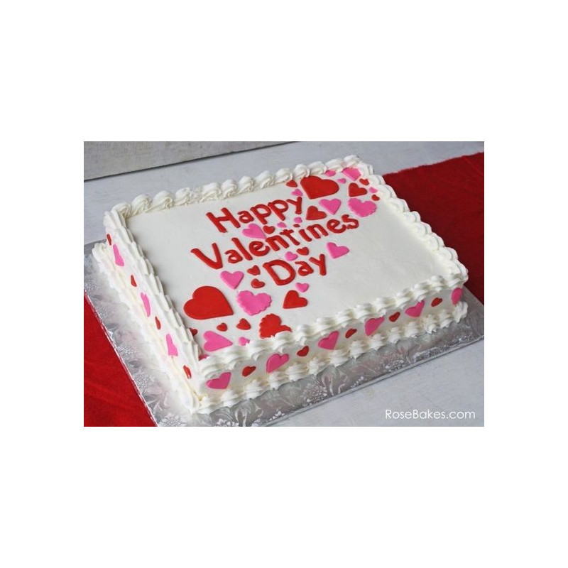  Valentine’s Heart Cake 5 Pounds (1800 g) – Happy Valentines Day Design Cakes - Foto 1